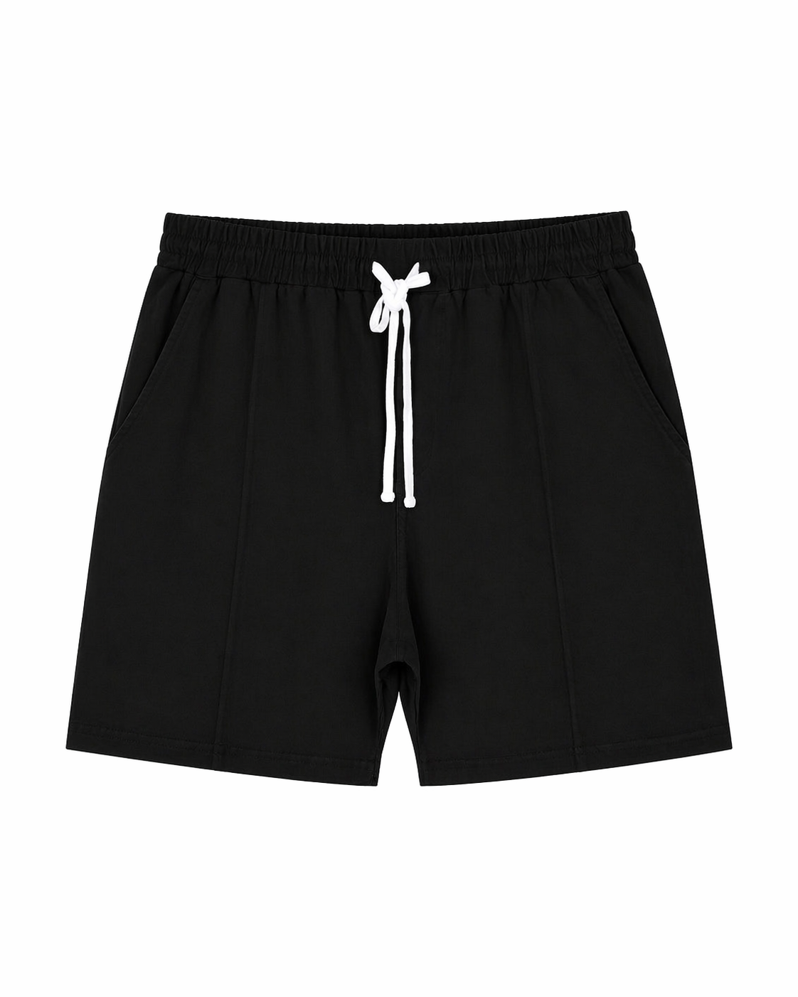 Boxer Shorts With White Drawstring In black