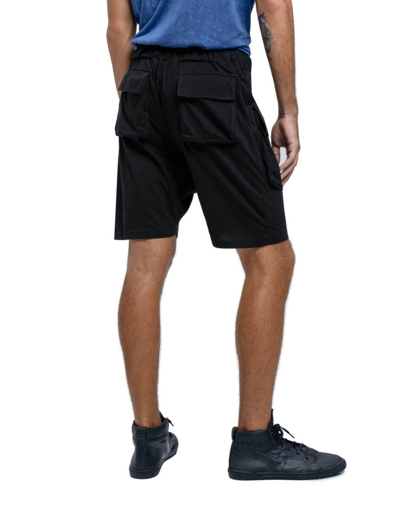Cotton shorts in black - DESU clothing