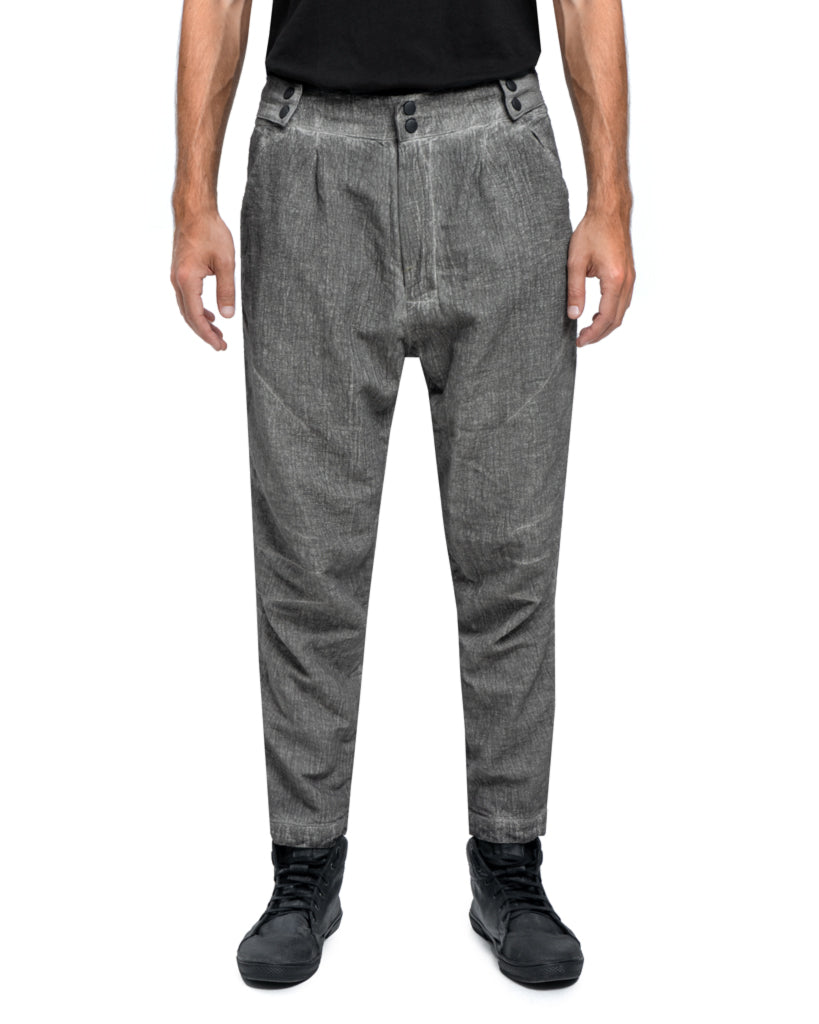Crinkle pants in grey - DESU clothing