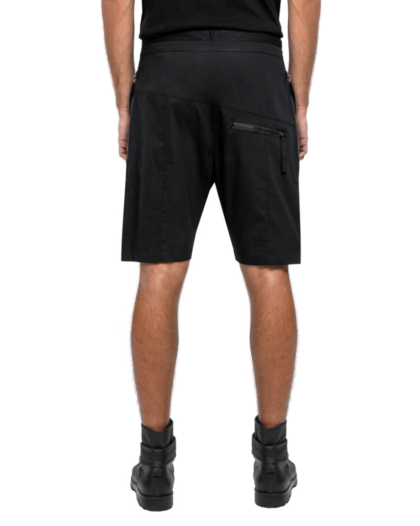 Side zipper shorts in black - DESU clothing