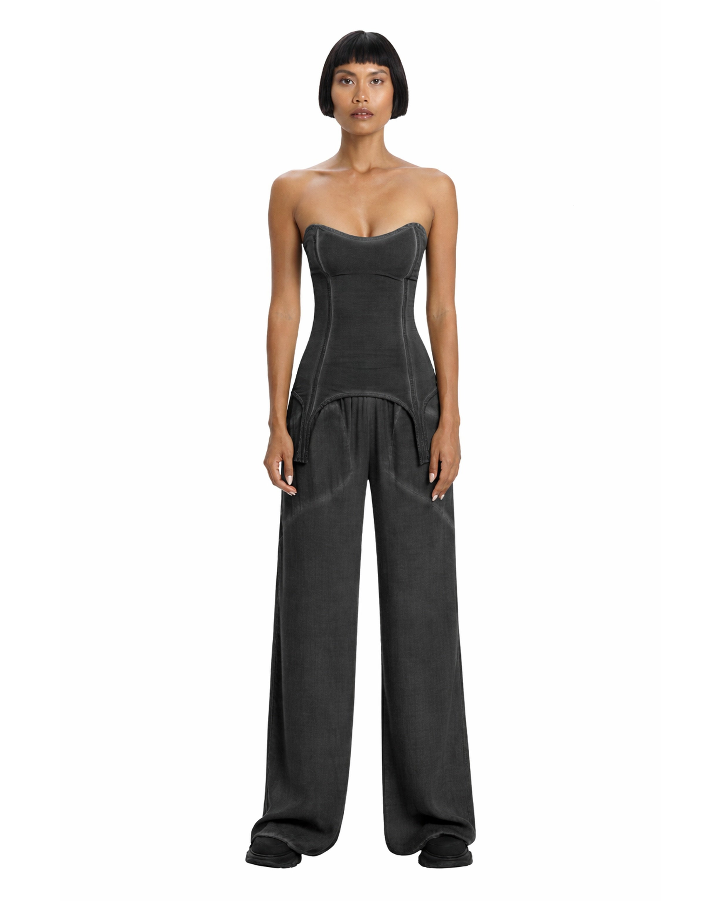 Wide pants in black