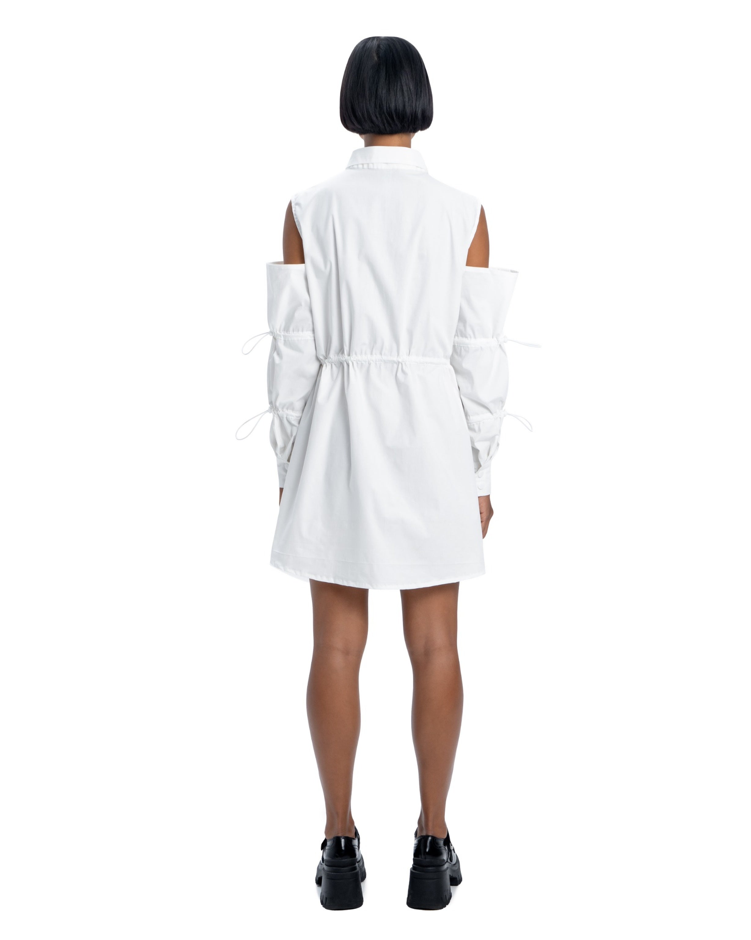 Dress With Stopper In White