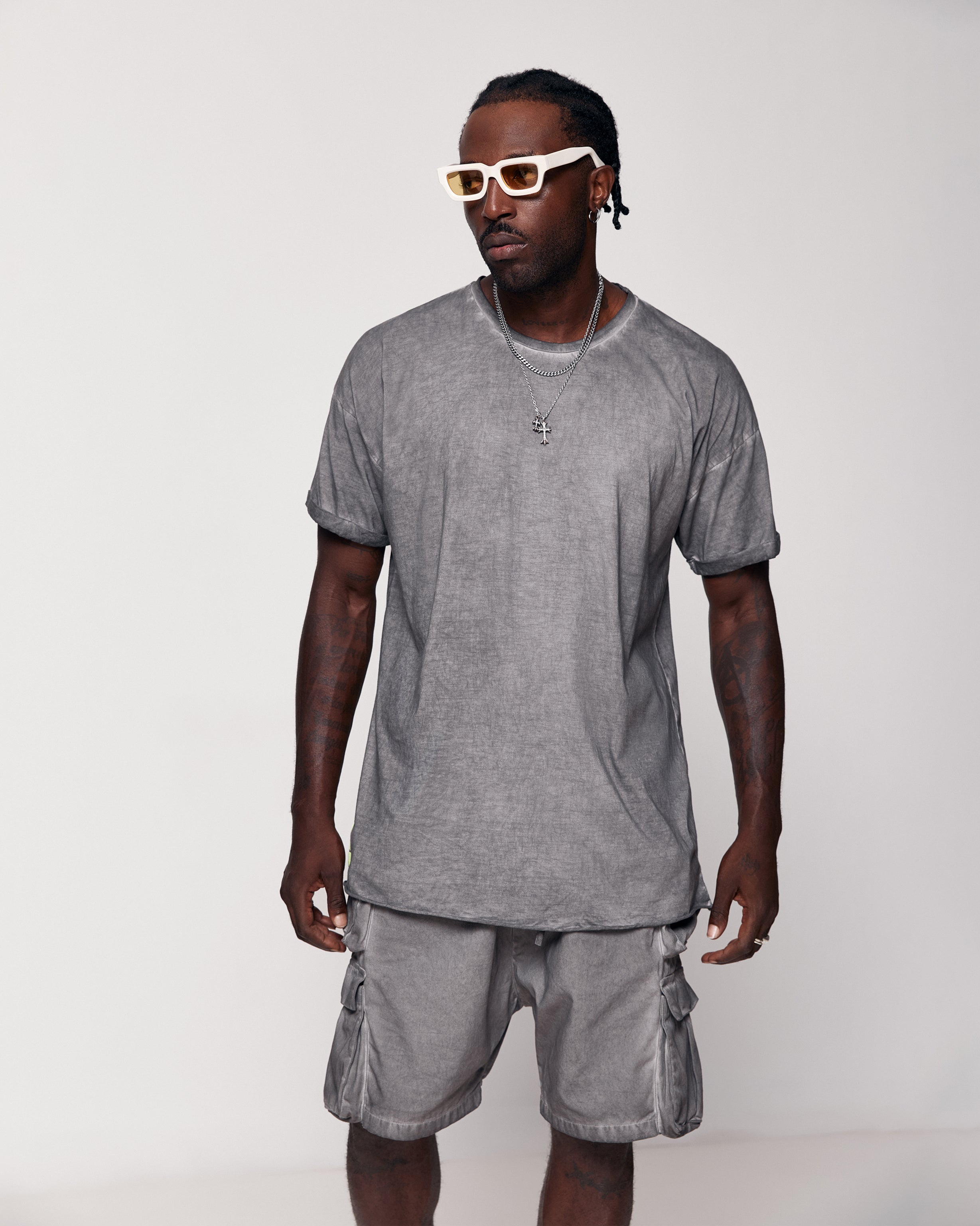Bermudas Cargo Shorts in grey