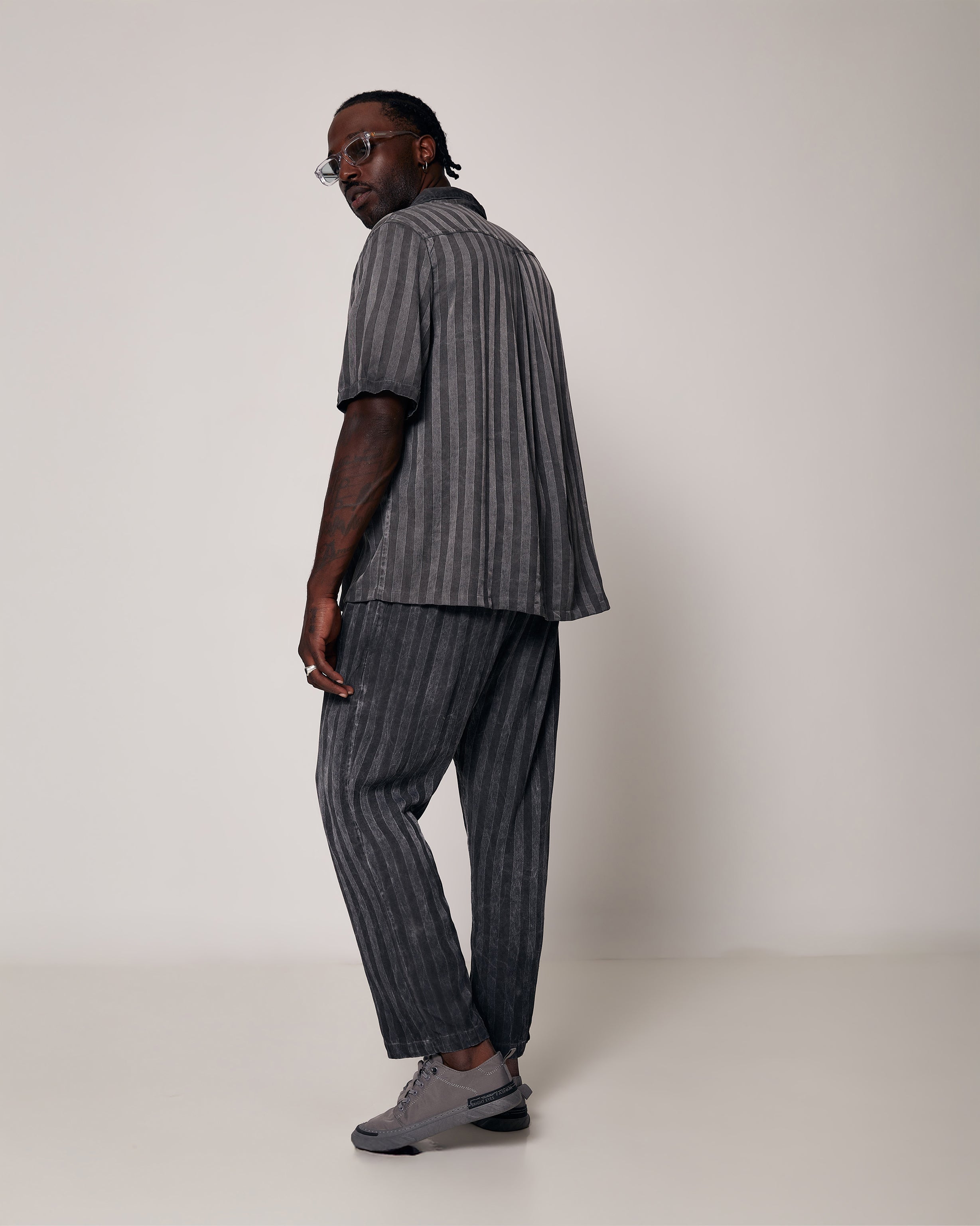 Stripy Pants with elastic drawstring