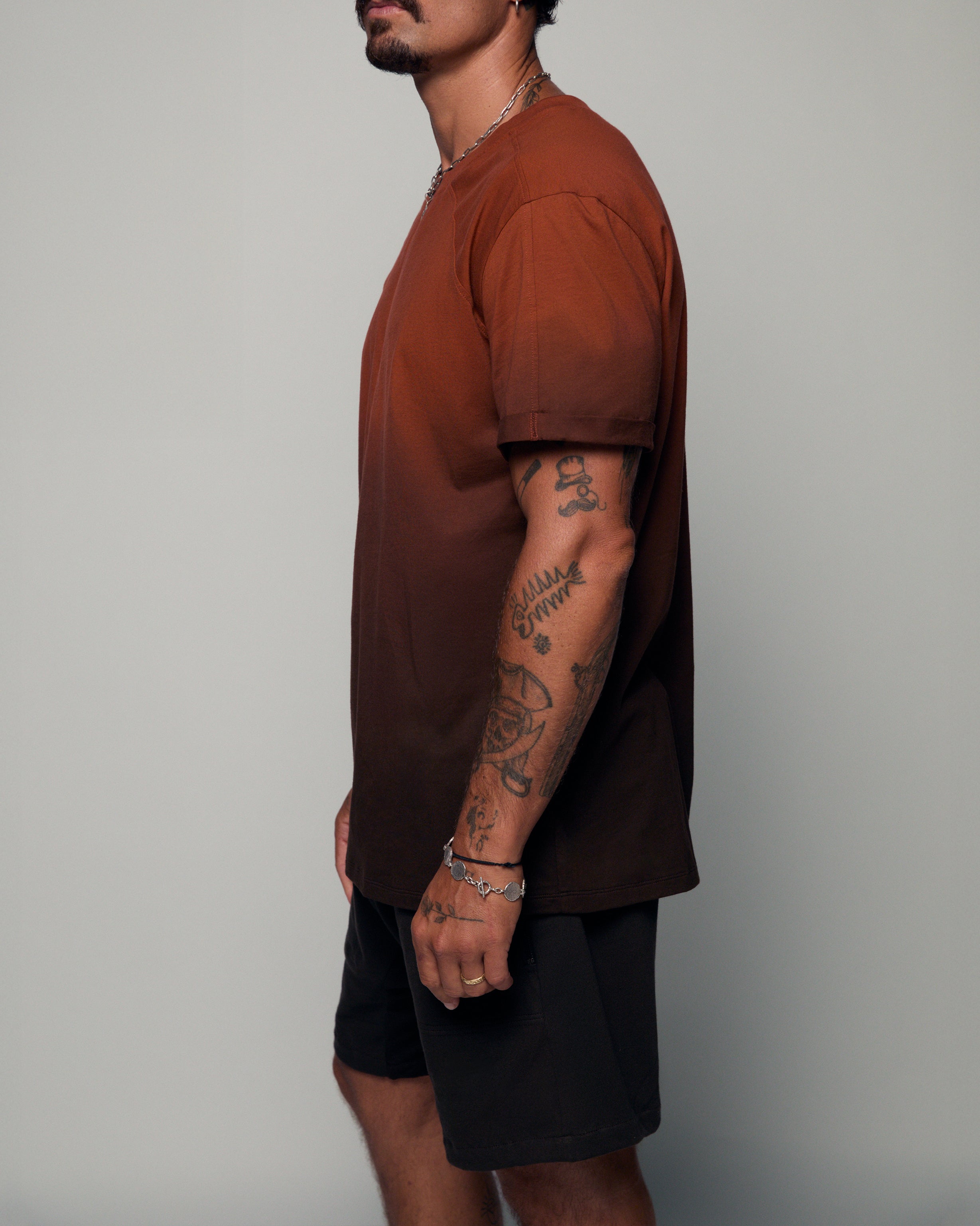 T-shirt with brown ombre