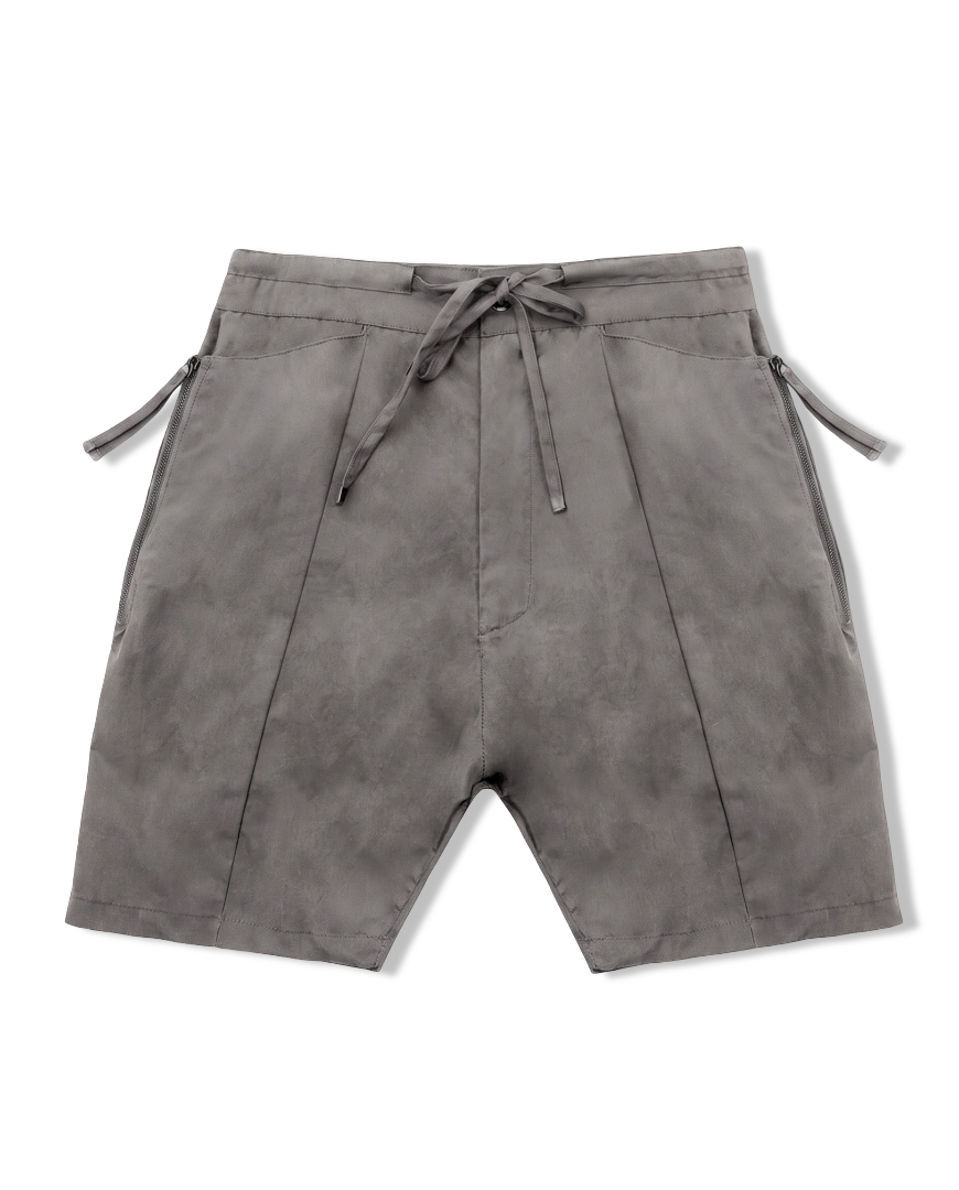 Zipper Pocket Shorts in grey