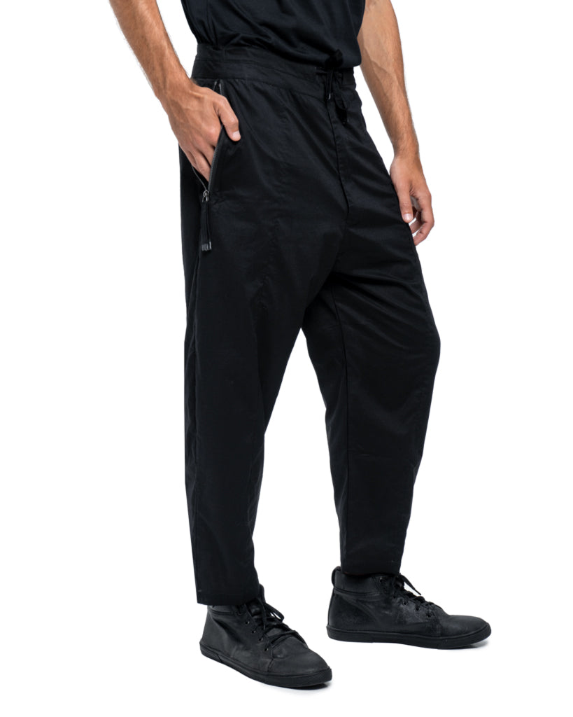 Line zipper pants in black - DESU clothing