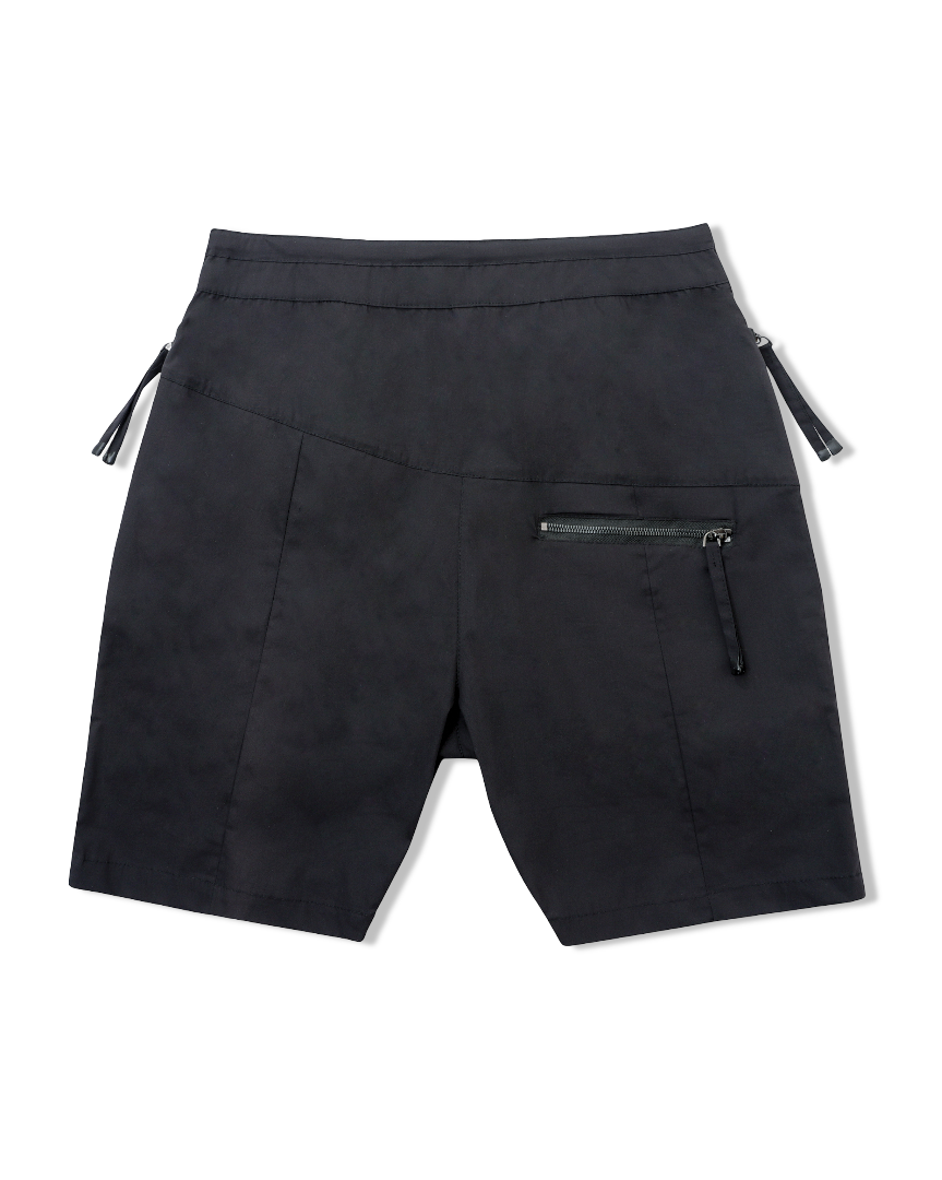 Zipper Pocket Shorts in black