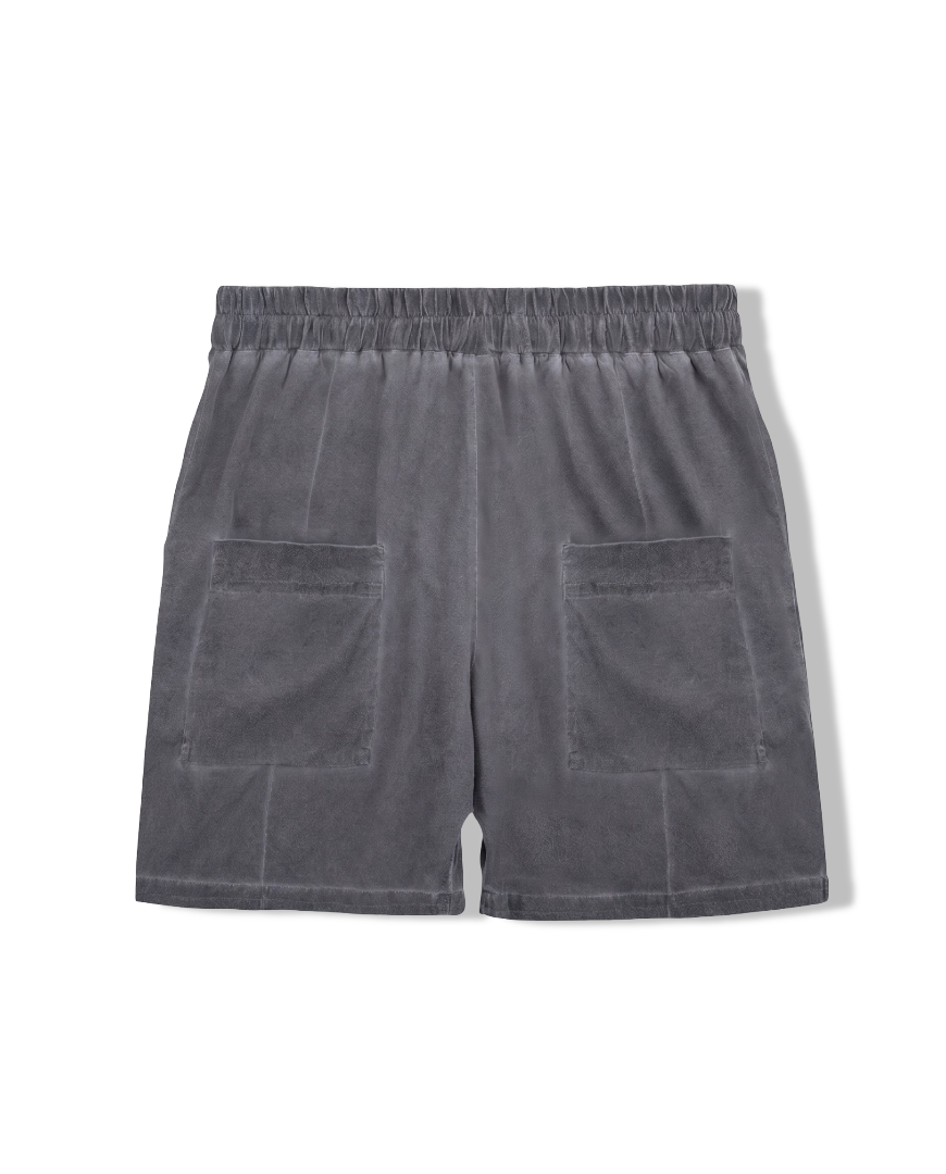 Boxer Shorts With White Drawstring In grey