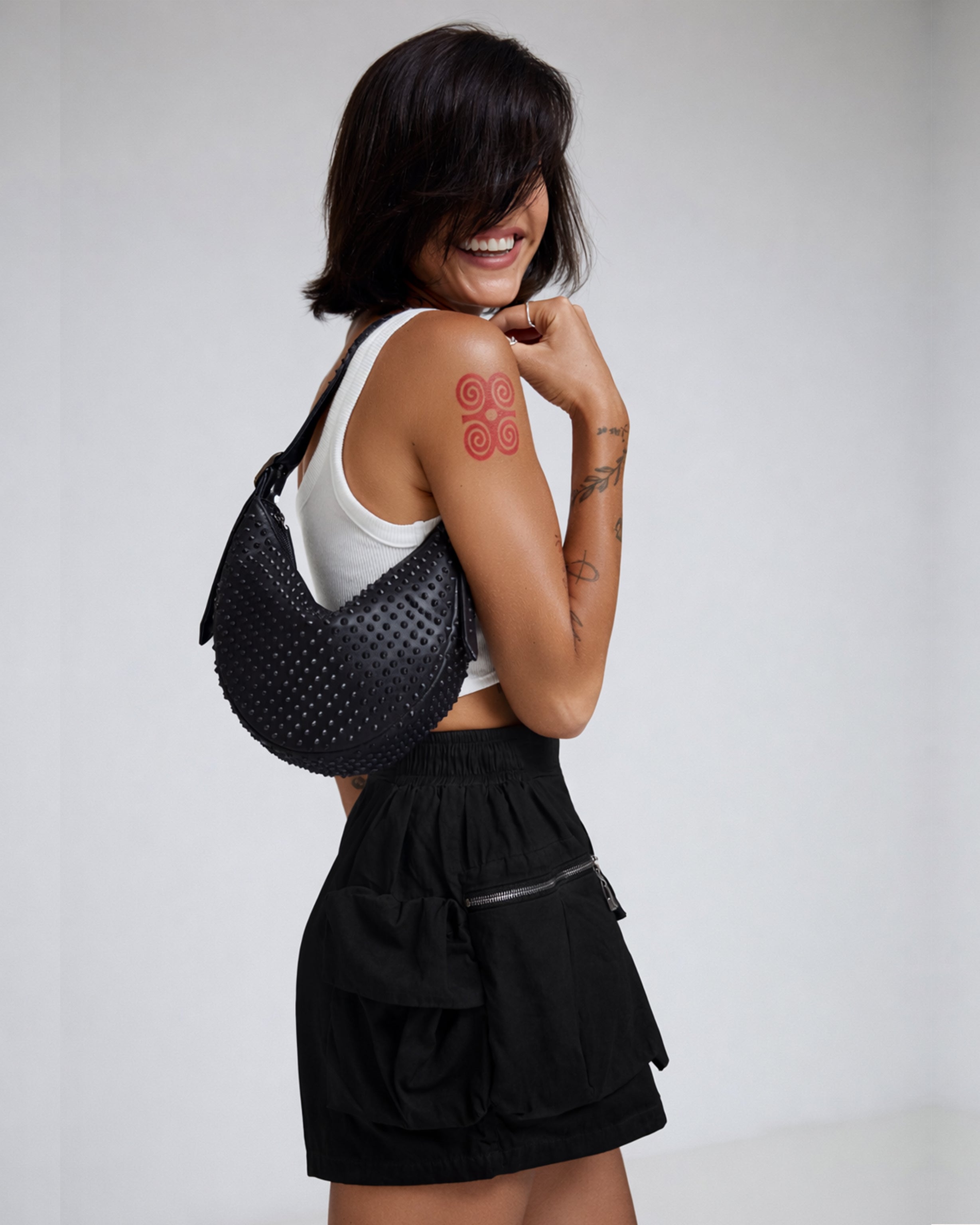 Cargo skirt in black