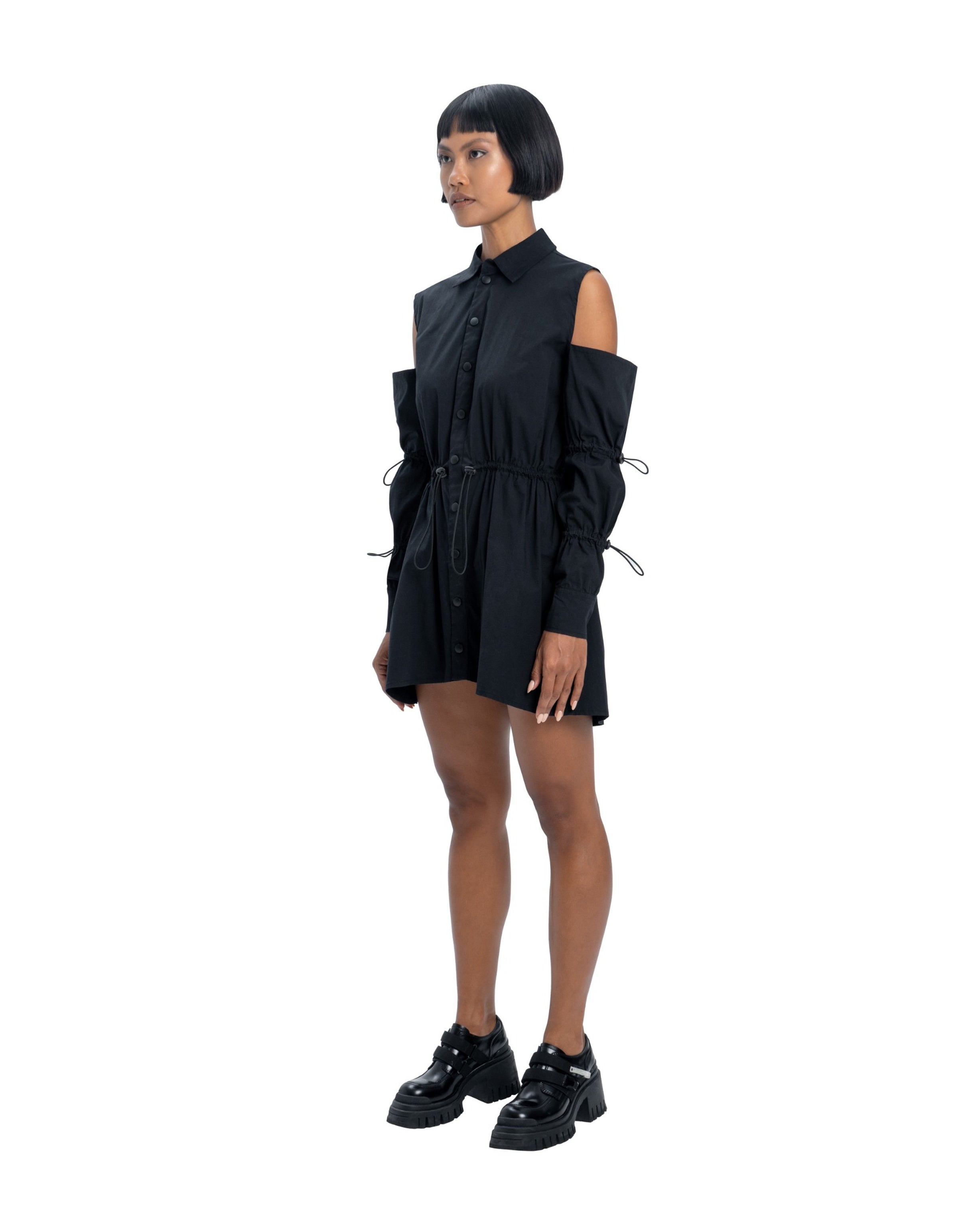 Dress With Stopper In Black