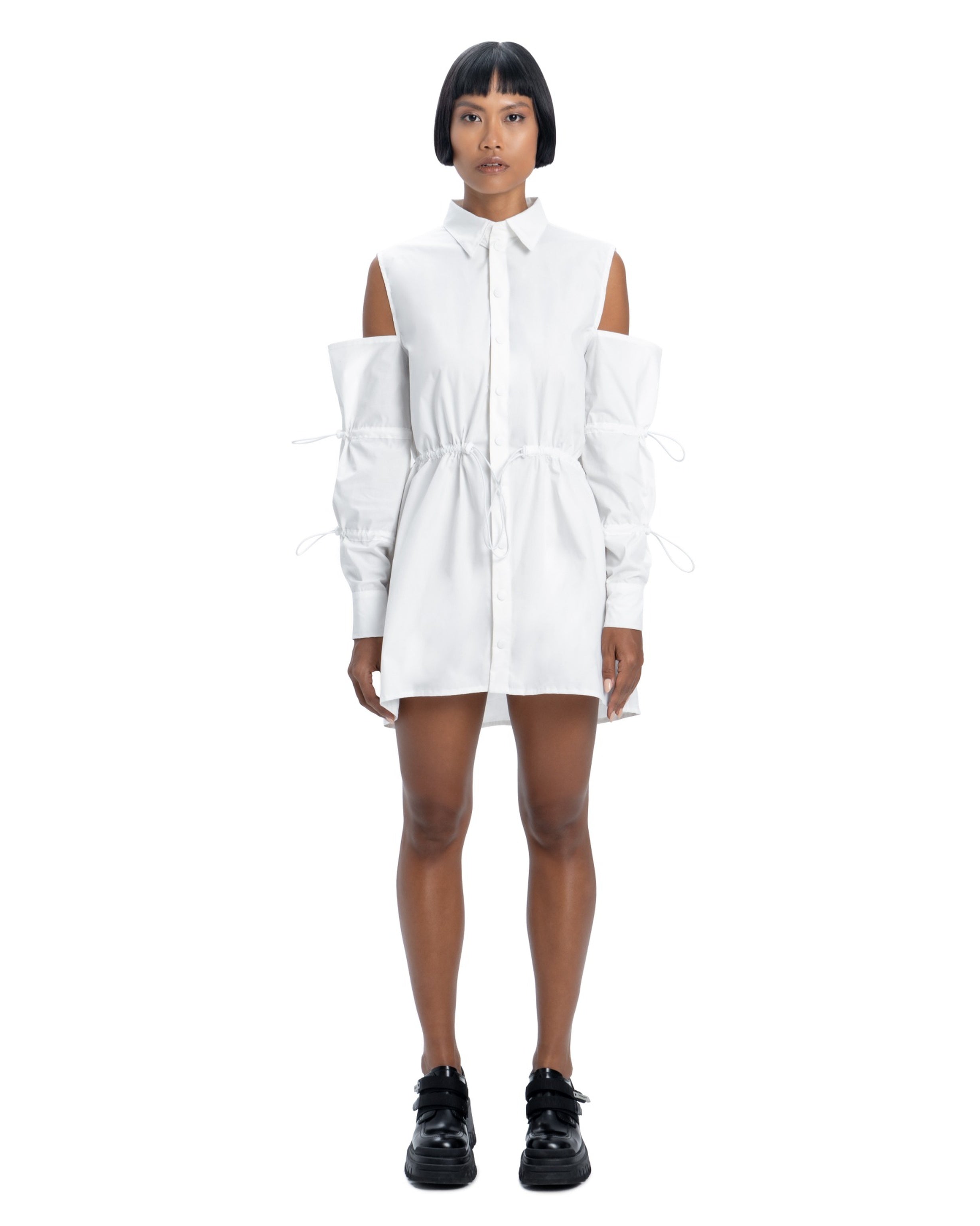 Dress With Stopper In White