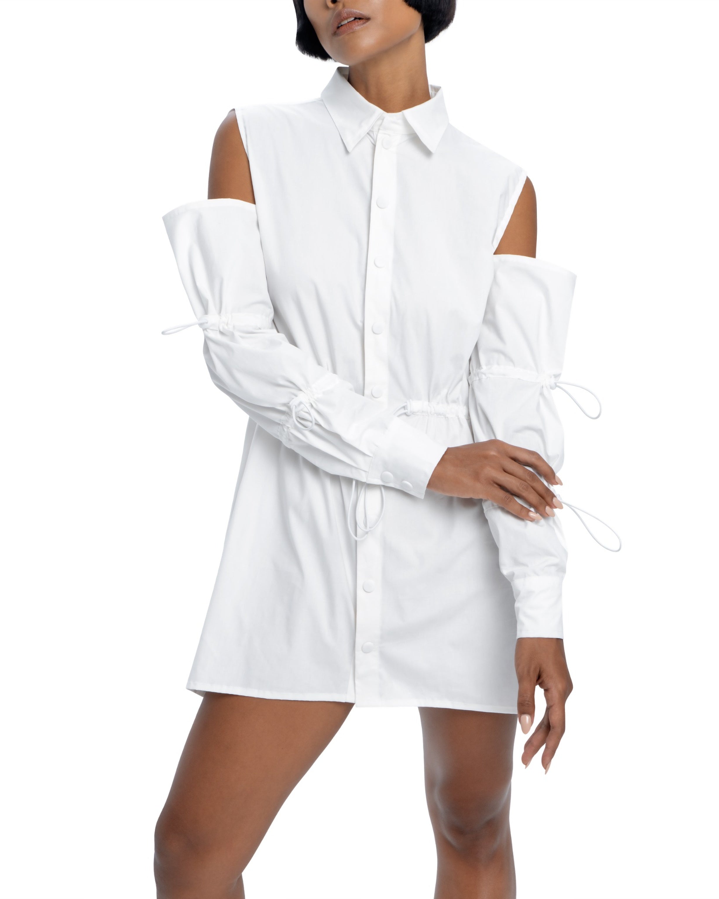 Dress With Stopper In White