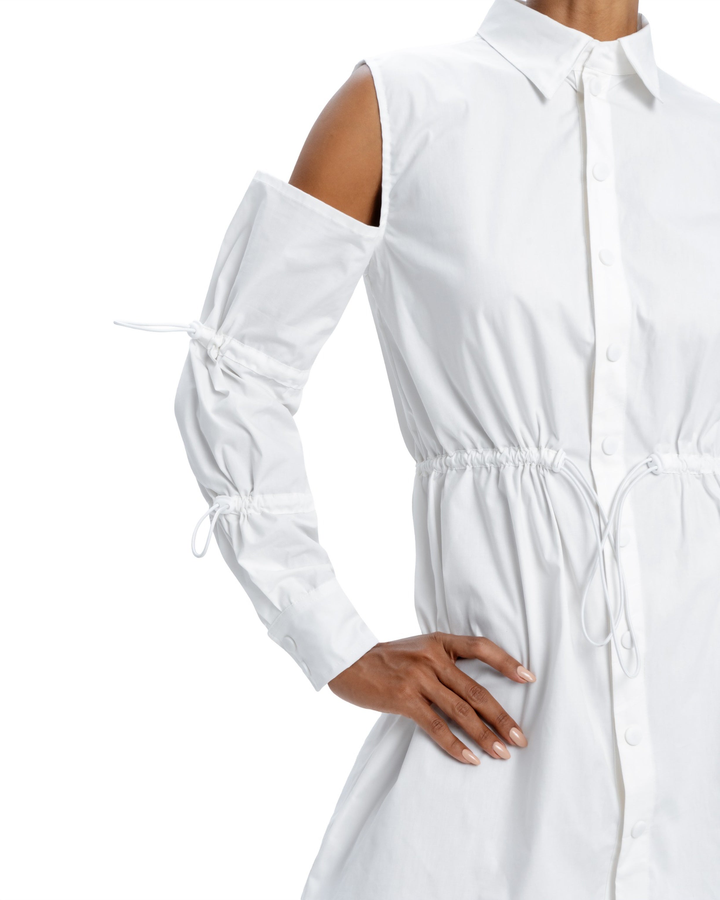 Dress With Stopper In White