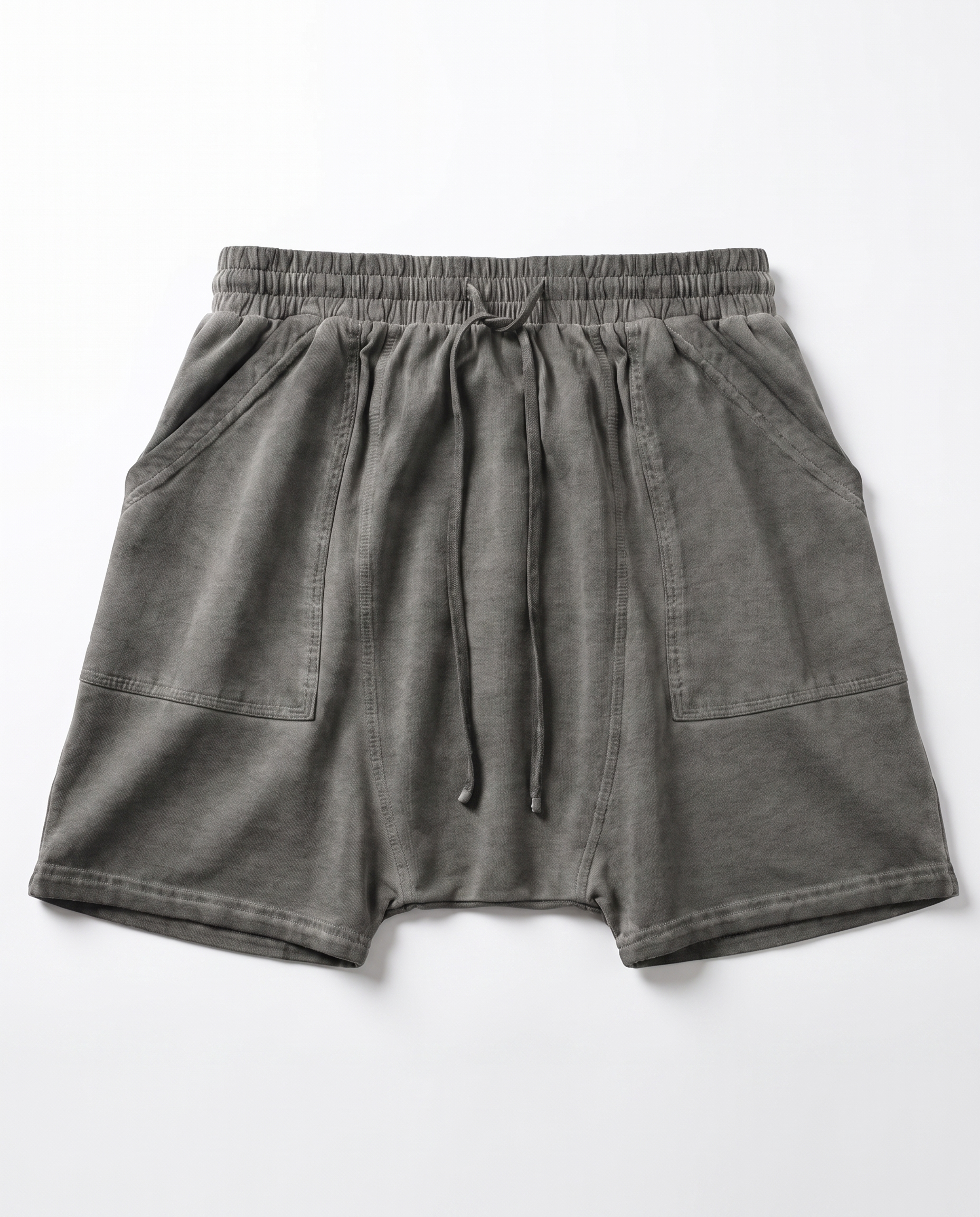 Drop-Crotch Shorts in grey