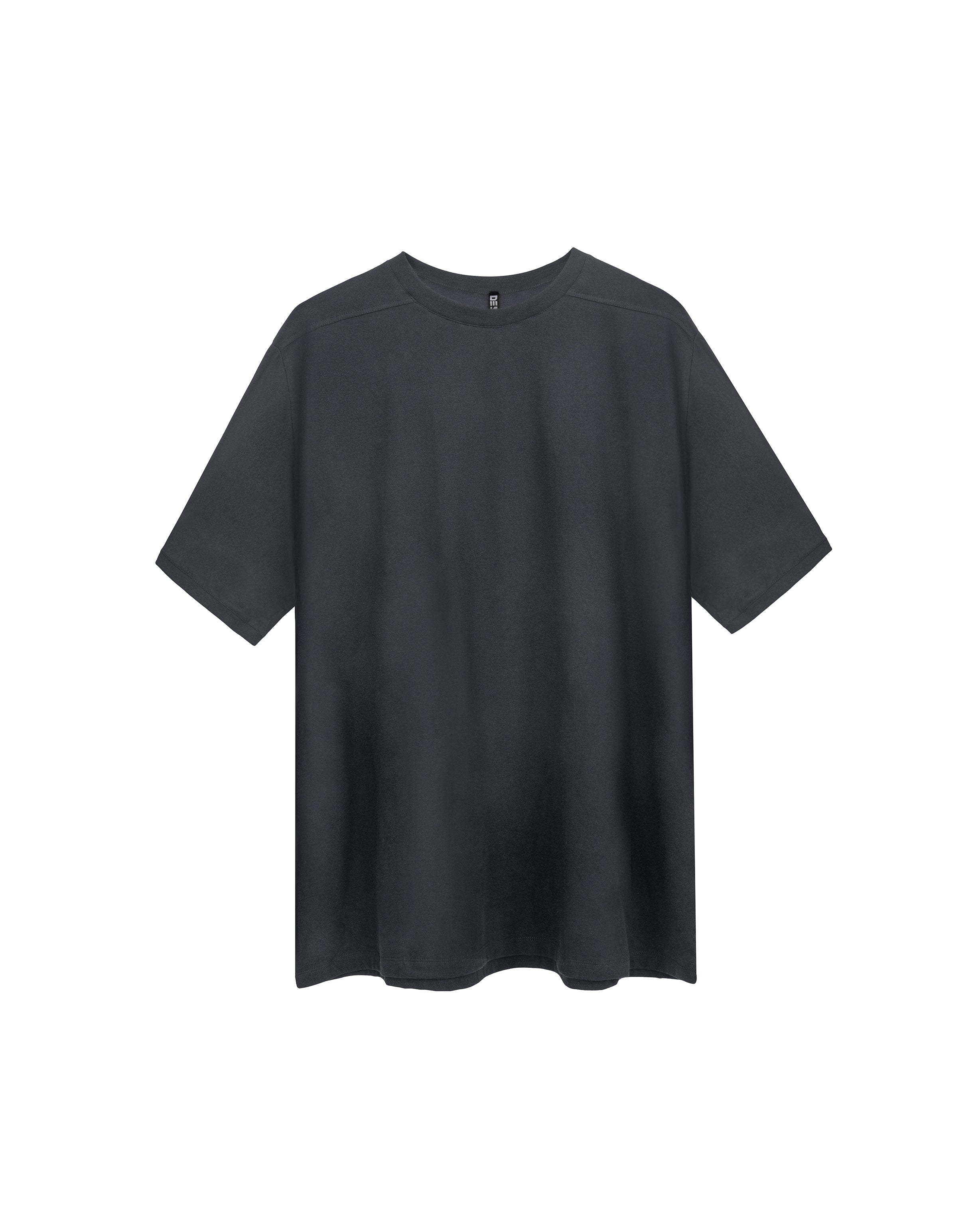Offset seam T-shirt  in black