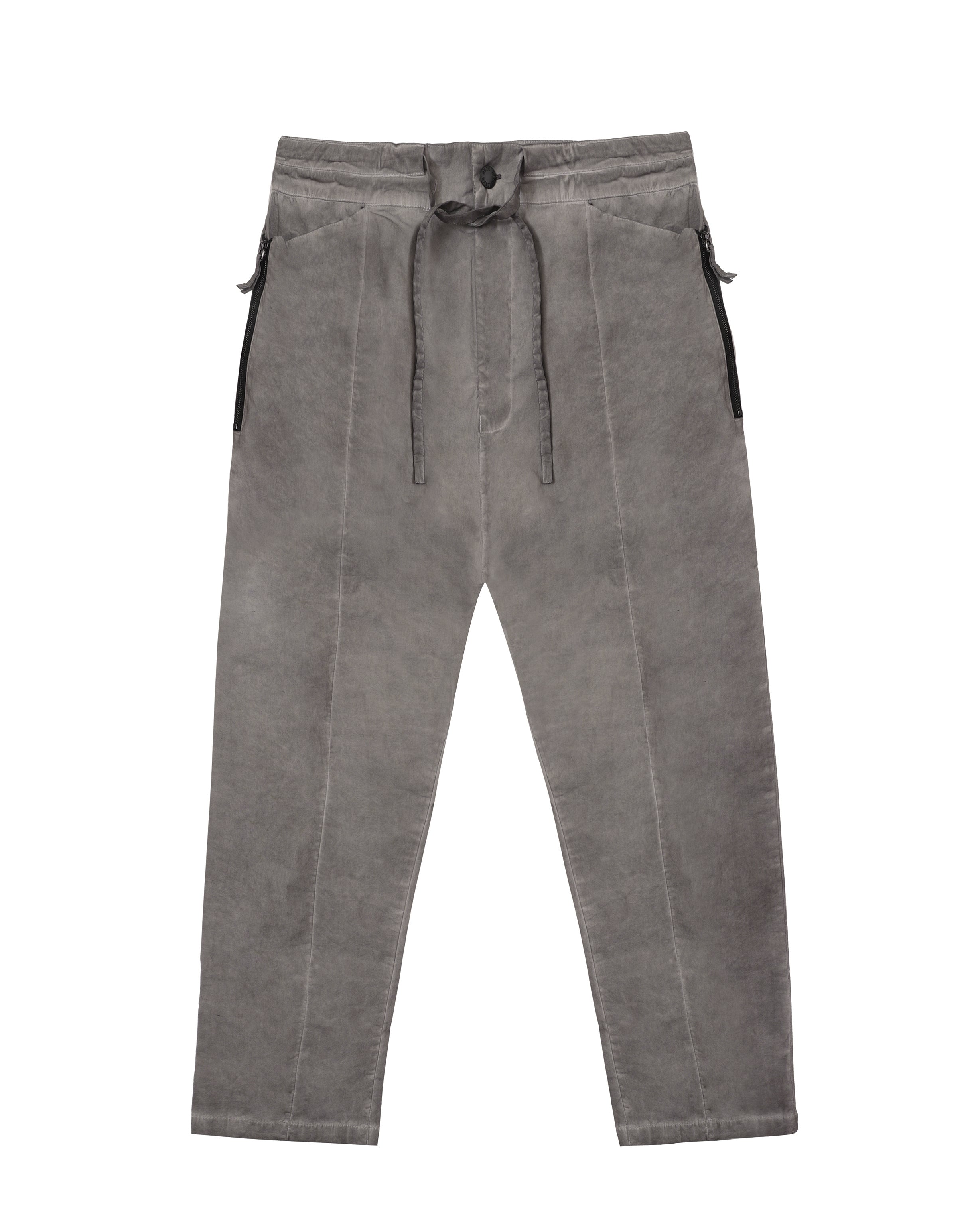 Zipper pocket pants in grey