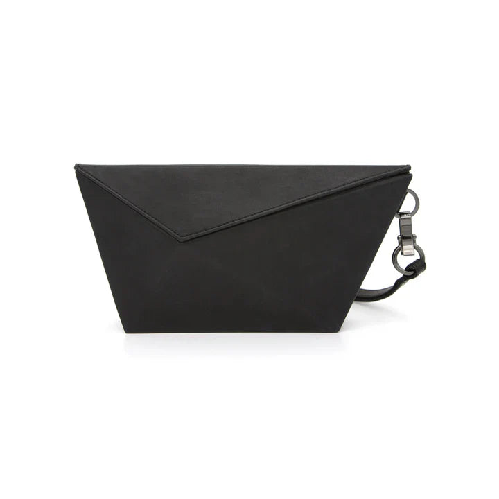 Leather clutch bag