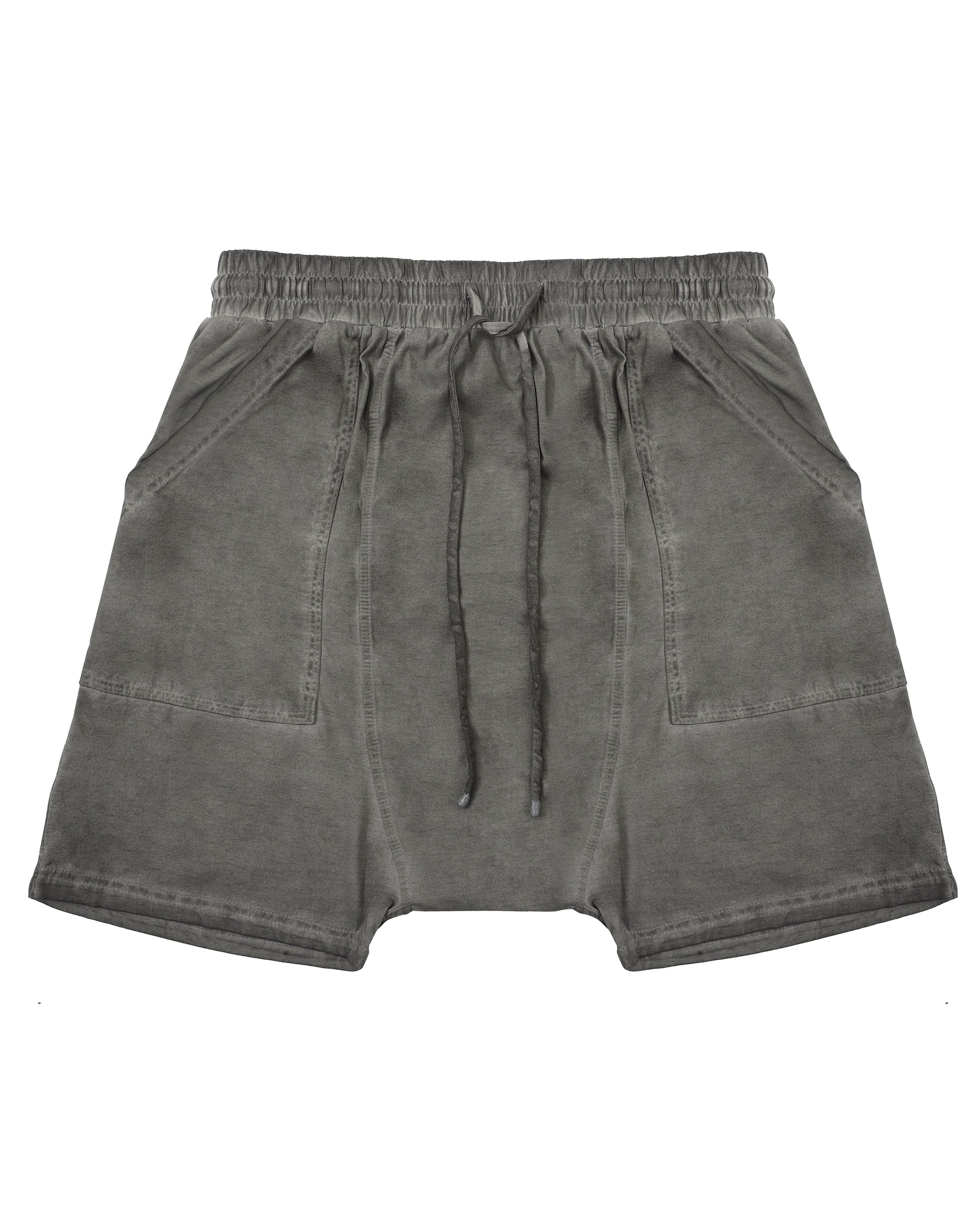 Drop-Crotch Shorts in grey