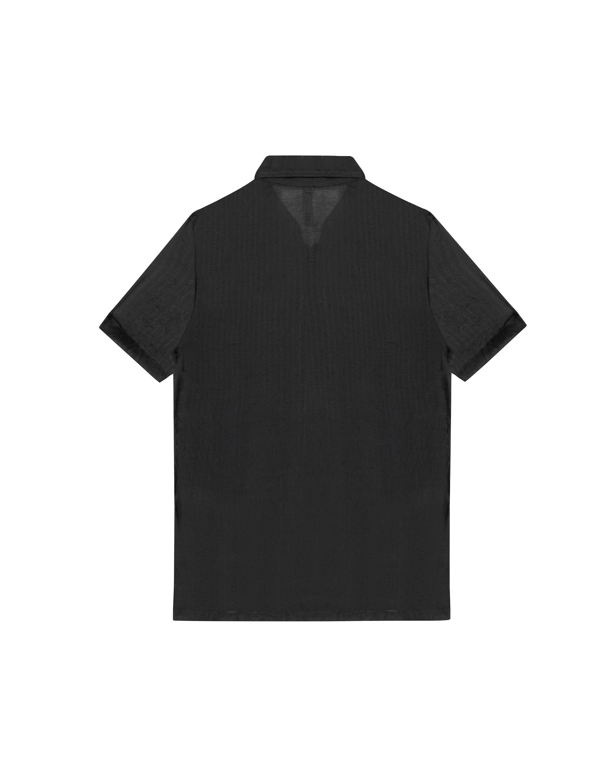 Front Pocket Button-up Shirt in black