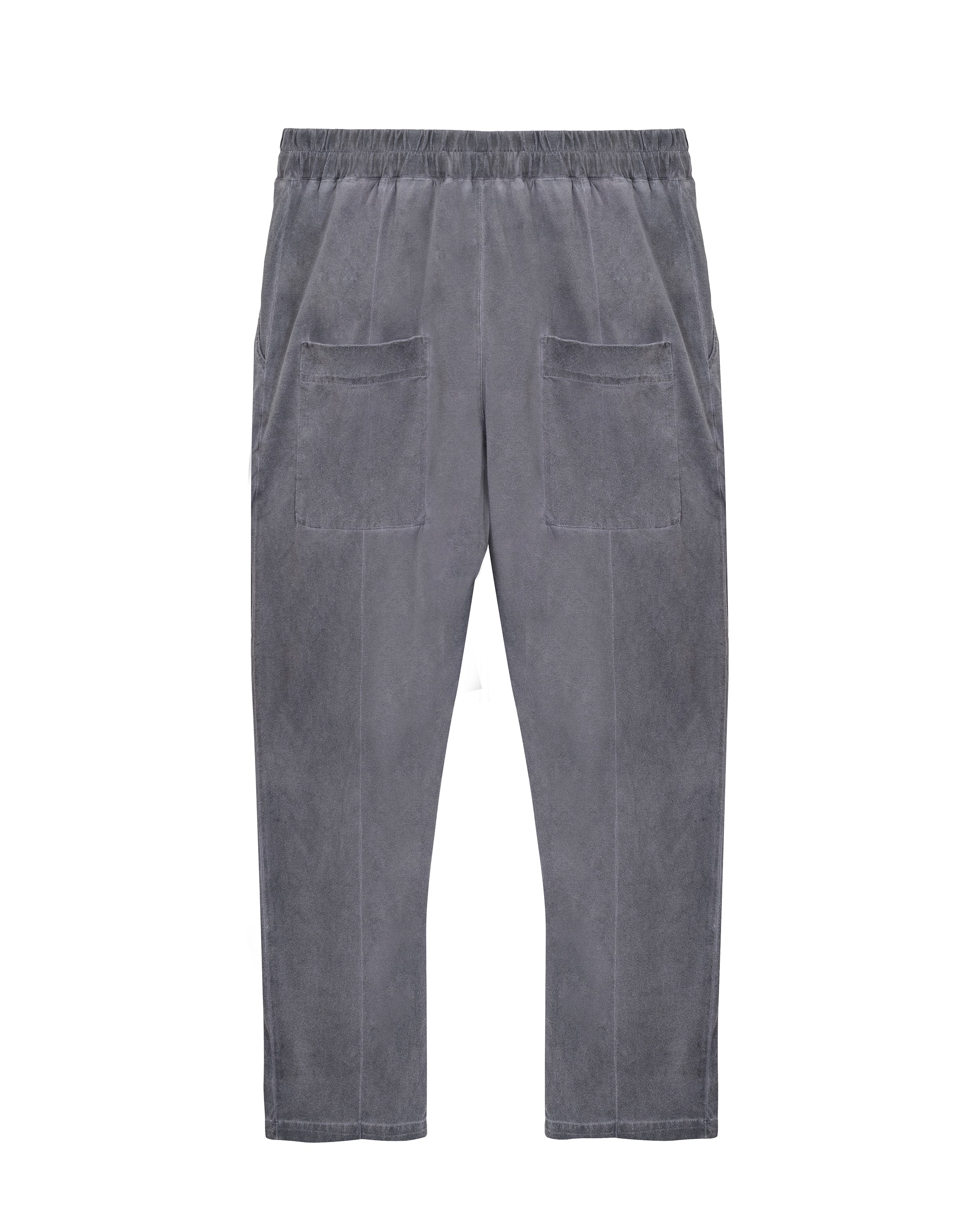 Pants With White Drawstring in Grey