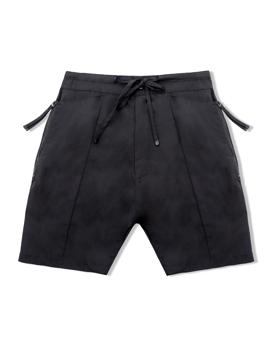 Zipper Pocket Shorts in black